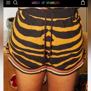 Medium queen of sparkle tiger wavy shorts. Never worn